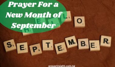 Prayer For a New Month of September