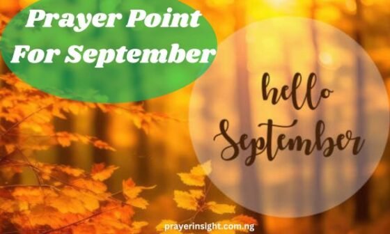 Prayer Point For September