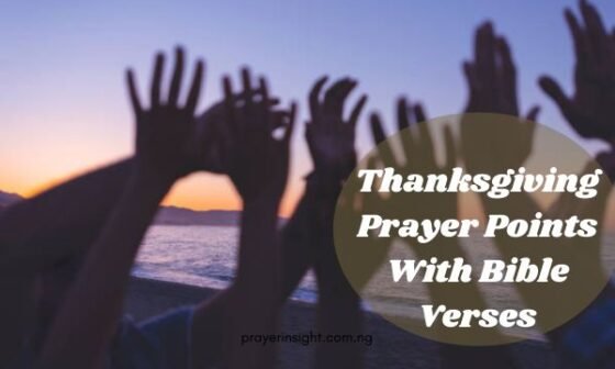 Thanksgiving Prayer Points With Bible Verses